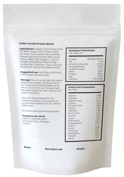 Vegan Coffee & Vanilla Protein Powder