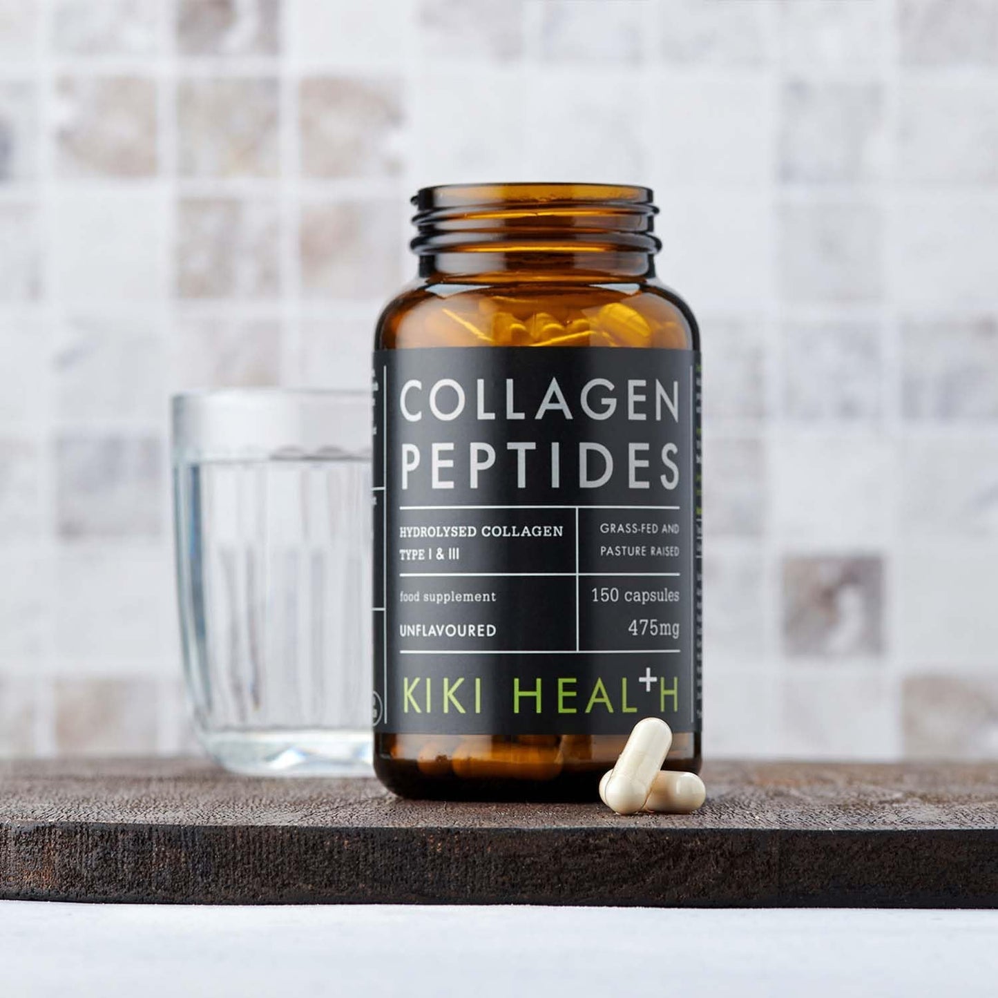 Bovine Collagen Peptides Capsules | 100% Hydrolyzed Supplement for Healthy Skin, Nails, Hair, Bones & Joints | Pure Unflavored Paleo & Keto-Friendly Supplements – 150 Vegicaps