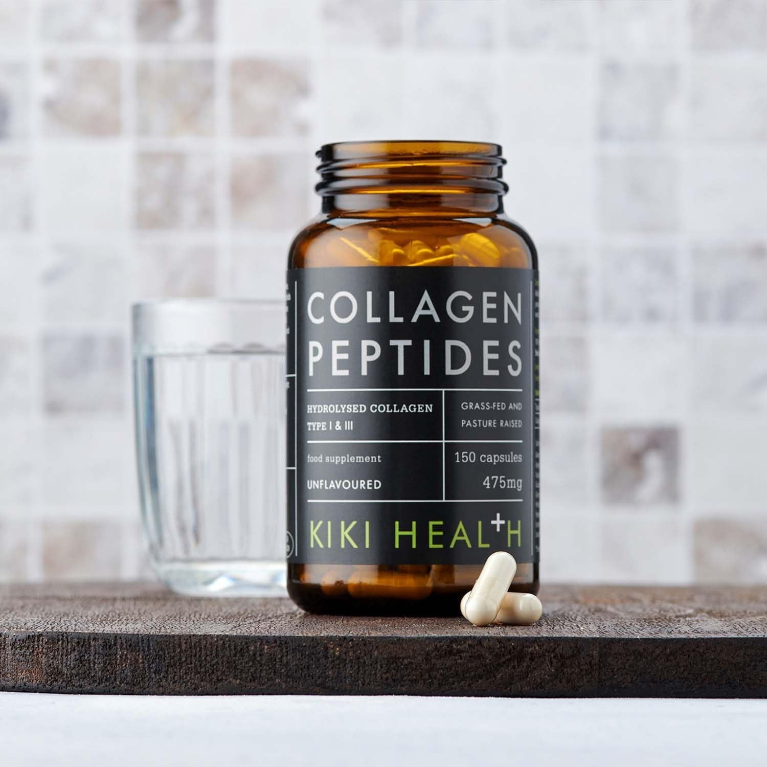 Bovine Collagen Peptides Capsules | 100% Hydrolyzed Supplement for Healthy Skin, Nails, Hair, Bones & Joints | Pure Unflavored Paleo & Keto-Friendly Supplements – 150 Vegicaps