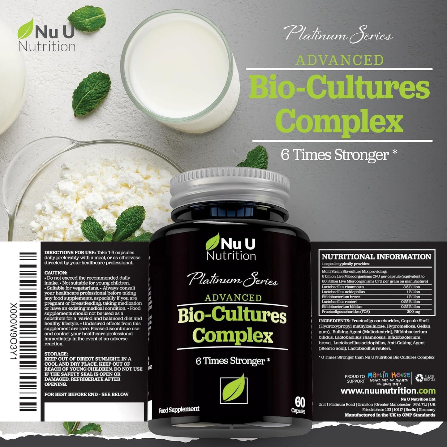 Bio Cultures Probiotics 60B CFU – 60 Capsules