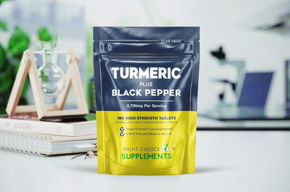 Turmeric & Black Pepper 3200Mg – 180 Vegan Tablets