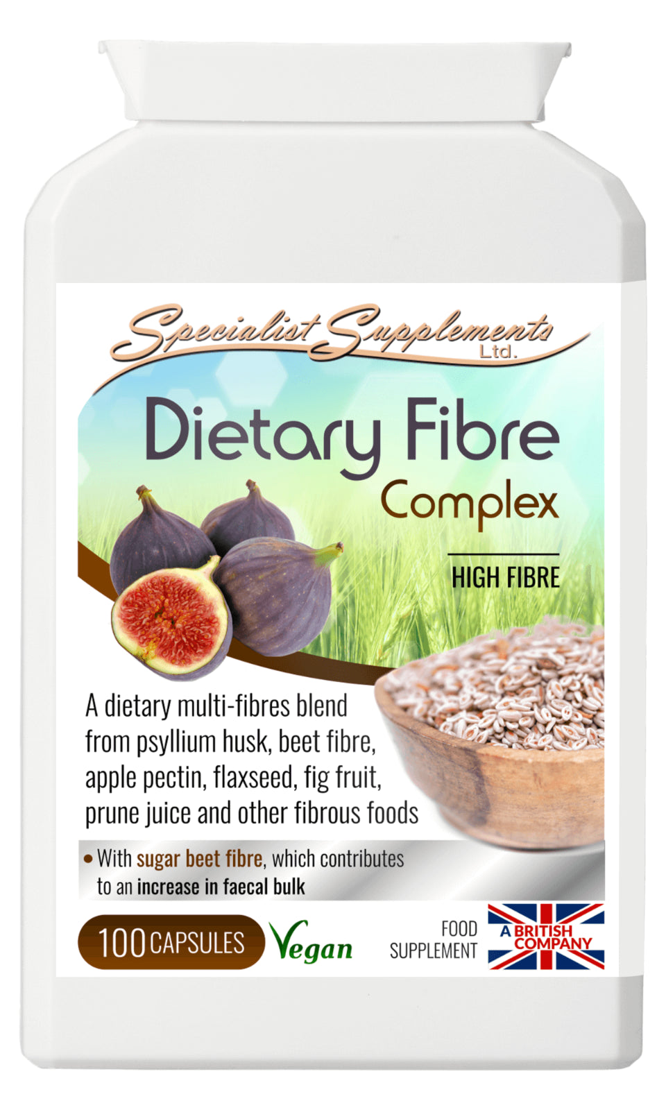 Dietary Fibre Complex X 100 Capsules; High Fibre Formula; Specialist Supplements