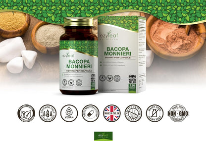 Ezyleaf Bacopa Monnieri 500mg – 120 Capsules