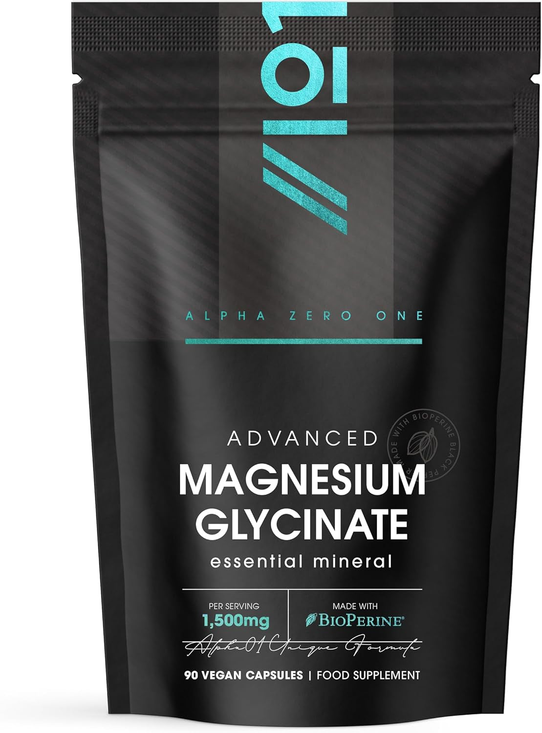 Magnesium Glycinate 1500Mg with Bioperine® – Supports the Nervous System - Reduc