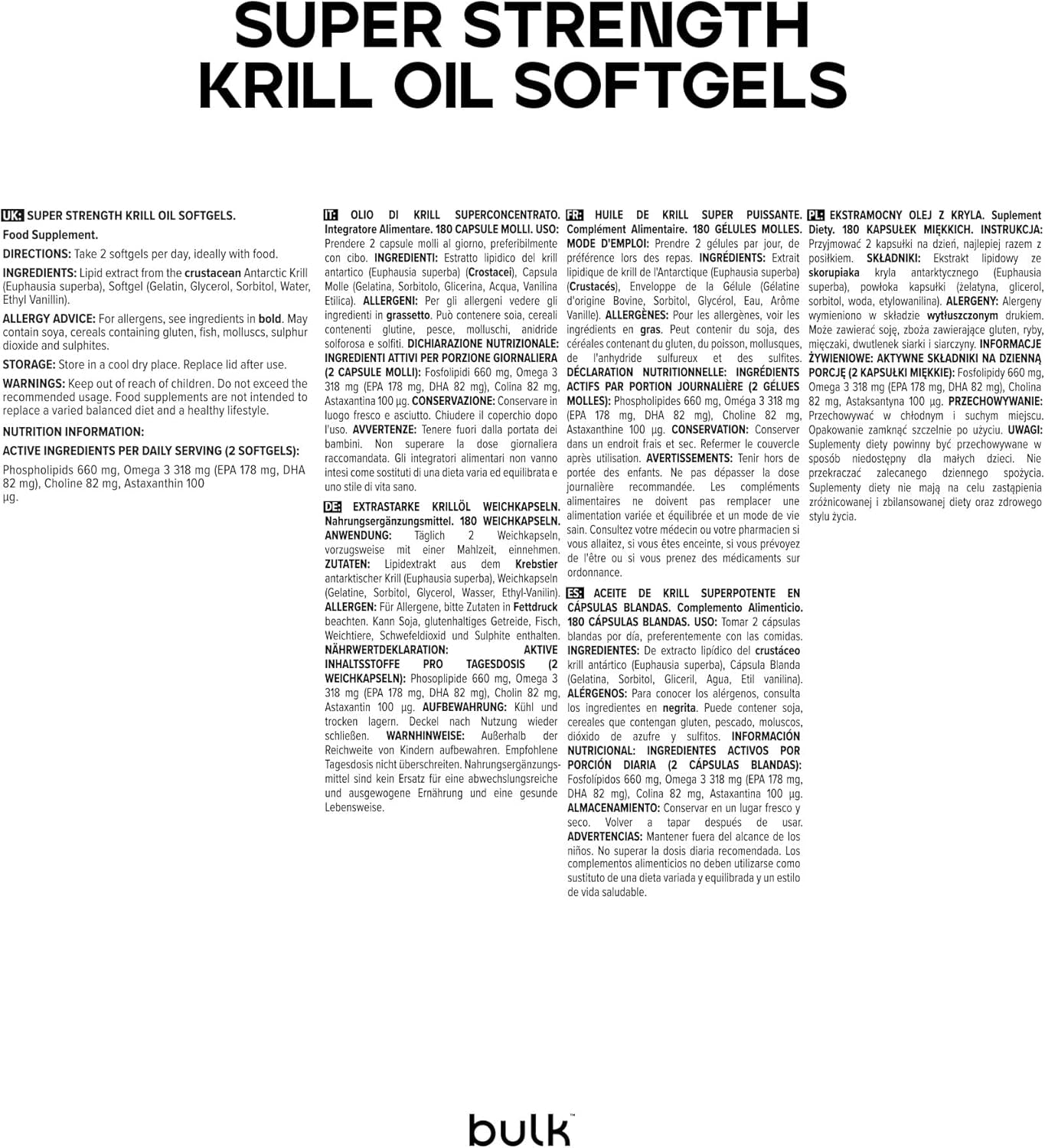 Super Strength Krill Oil Softgels, 590 Mg, Pack of 180