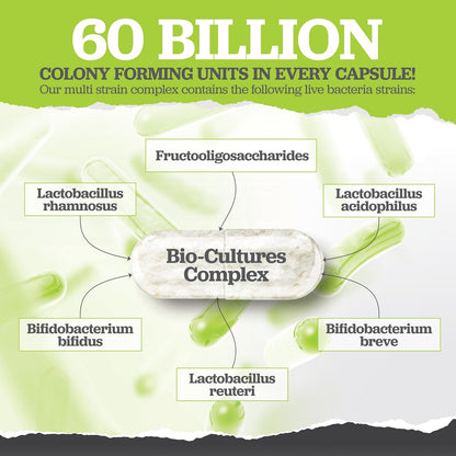 Bio Cultures Probiotics 60B CFU – 60 Capsules