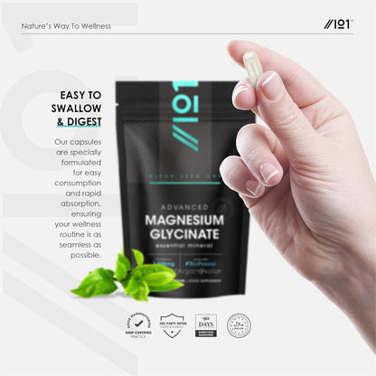 Magnesium Glycinate 1500Mg with Bioperine® – Supports the Nervous System - Reduc