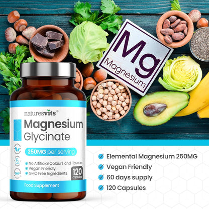 Magnesium Glycinate 250mg – 120 Capsules