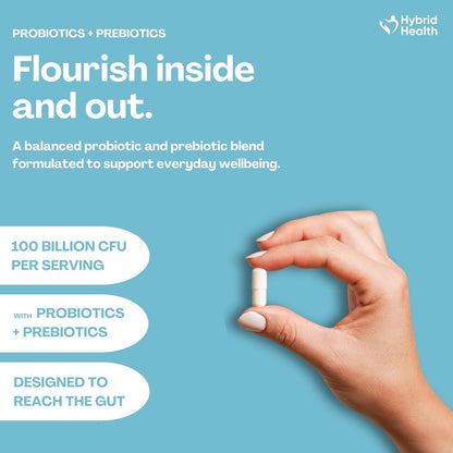 Probiotics + Prebiotics 100 Billion CFU