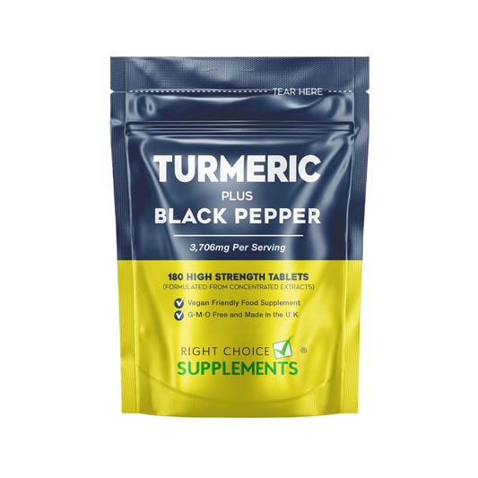Turmeric & Black Pepper 3200Mg – 180 Vegan Tablets