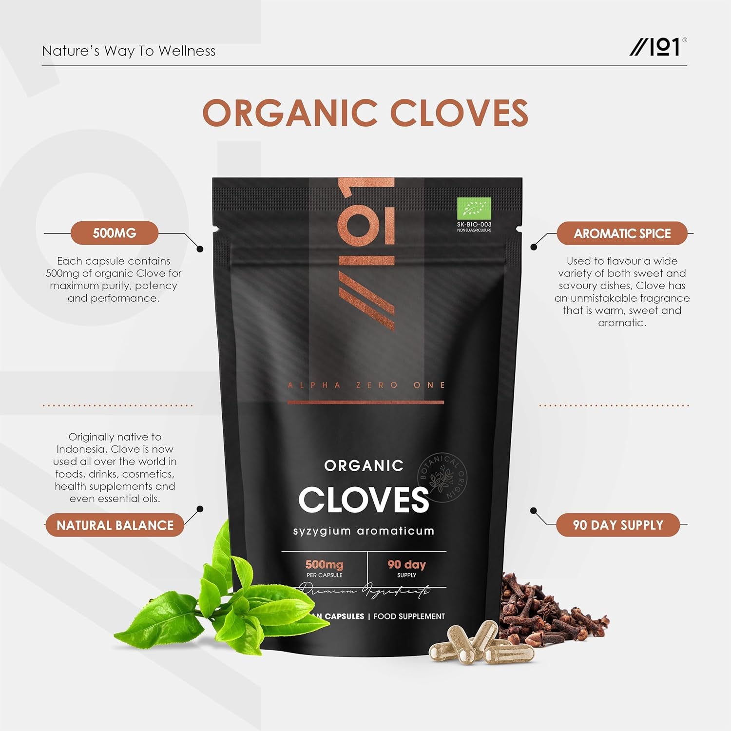 Organic Clove 500mg Capsules