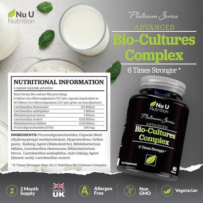 Bio Cultures Probiotics 60B CFU – 60 Capsules