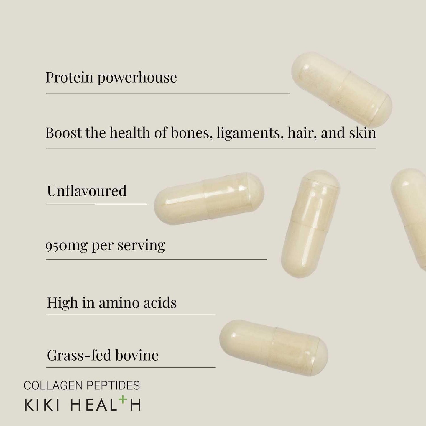 Bovine Collagen Peptides Capsules | 100% Hydrolyzed Supplement for Healthy Skin, Nails, Hair, Bones & Joints | Pure Unflavored Paleo & Keto-Friendly Supplements – 150 Vegicaps