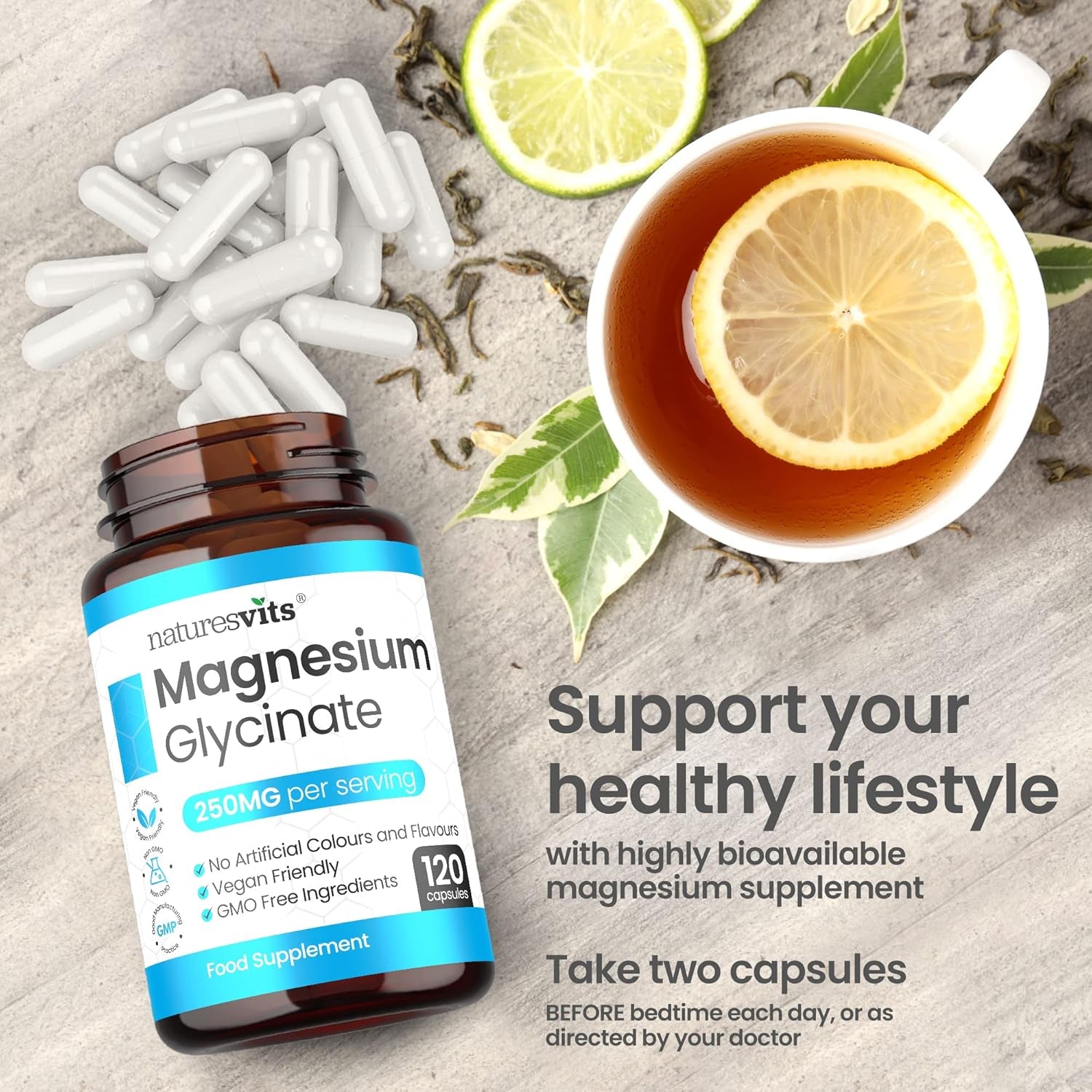 Magnesium Glycinate 250mg – 120 Capsules