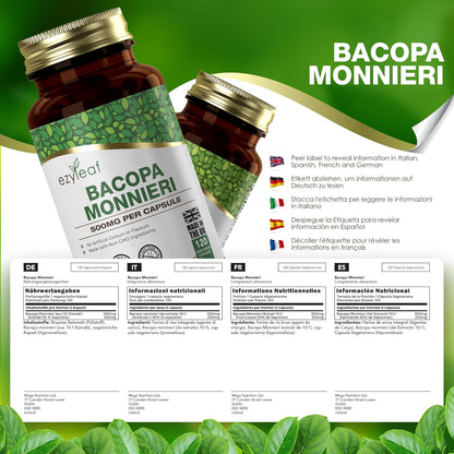 Ezyleaf Bacopa Monnieri 500mg – 120 Capsules